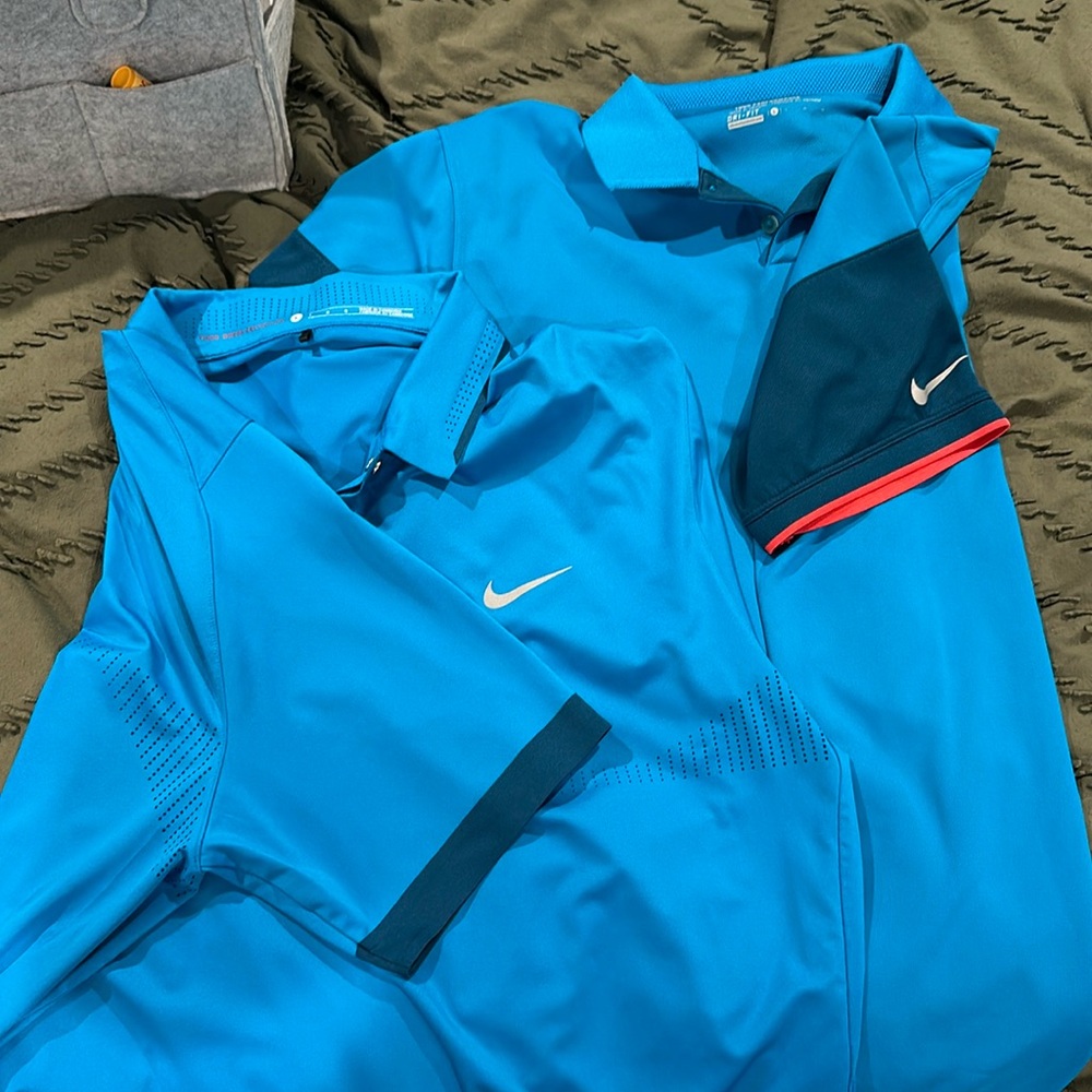 Two Nike golf Polos - tiger woods and Nike golf